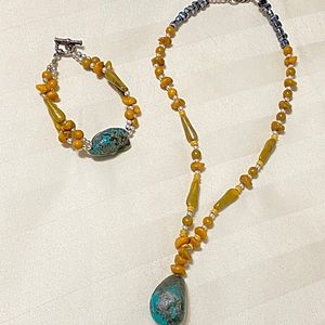 Real Turquoise necklace and bracelet
